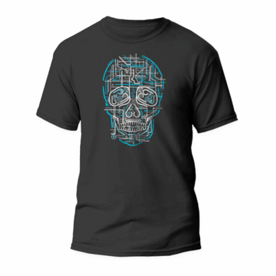 Camiseta Calavera con líneas
