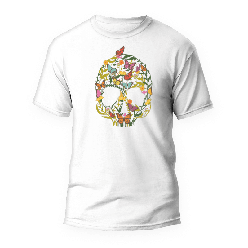 Samarreta Calavera Flors 1 Camiseta Calavera Flores