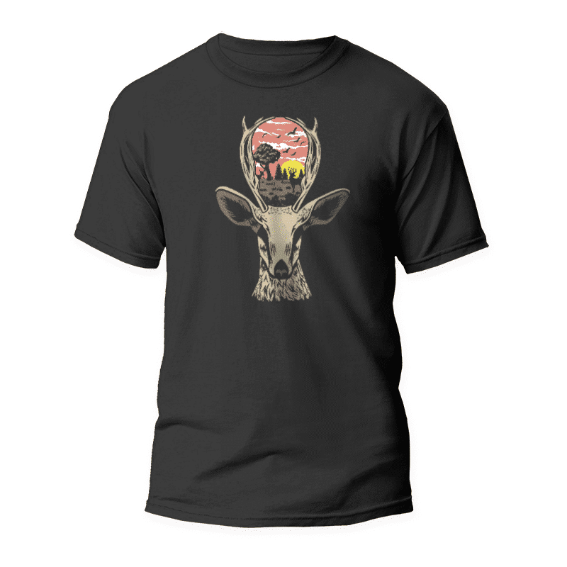 Camiseta Ciervo Naturaleza 1 Camiseta Ciervo Naturaleza