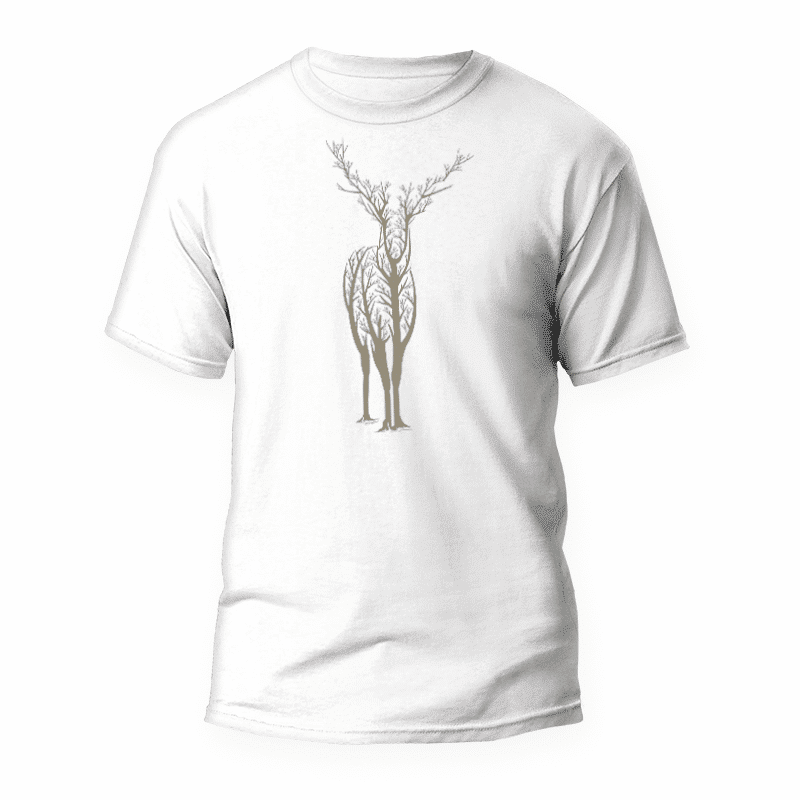 Branch Deer T-shirt 1 Camiseta Ciervo ramas