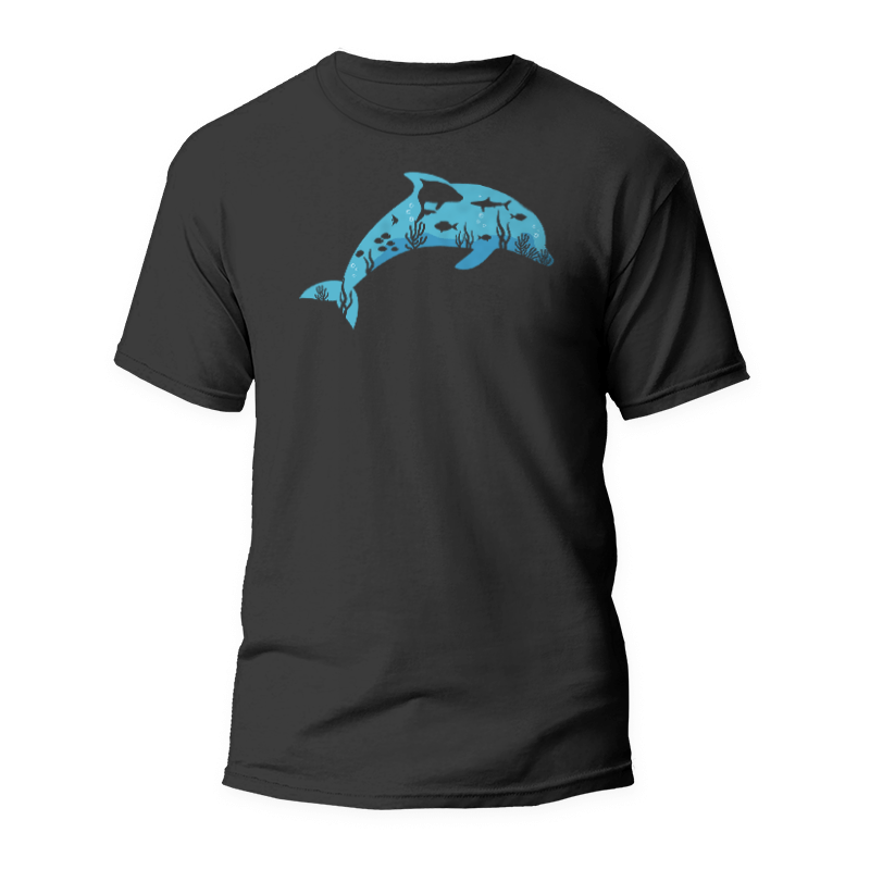 Delfín fondo marino T-Shirt 1 Camiseta Delfín fondo marino