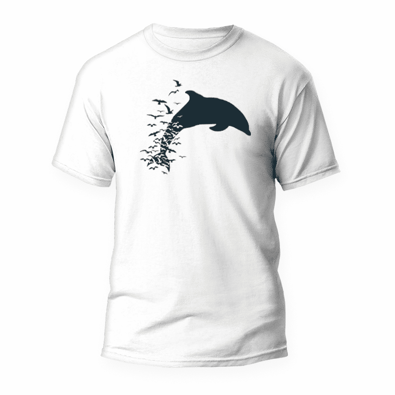 Samarreta Delfín y Pájaros 1 Camiseta Delfín y Pájaros