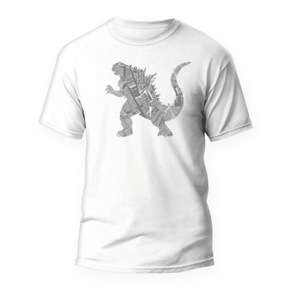 Camiseta Godzilla periódicos