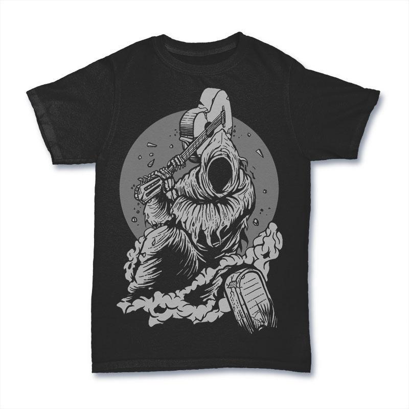Camiseta La Muerte con guitarra 1 Camiseta La Muerte con guitarra