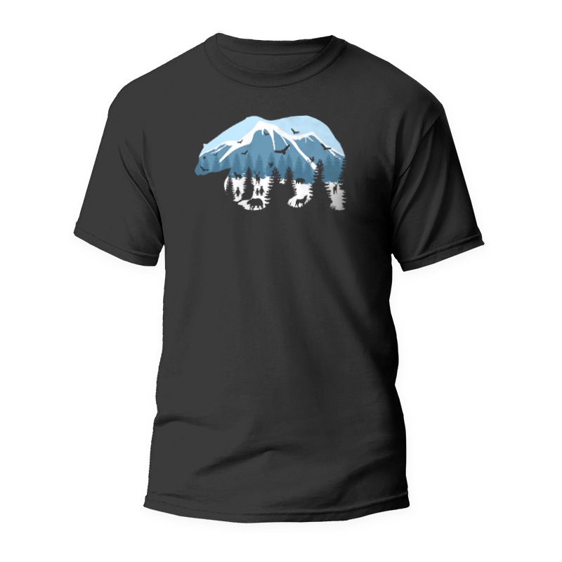 Camiseta Oso Polar montañas 1 Camiseta Oso Polar montañas