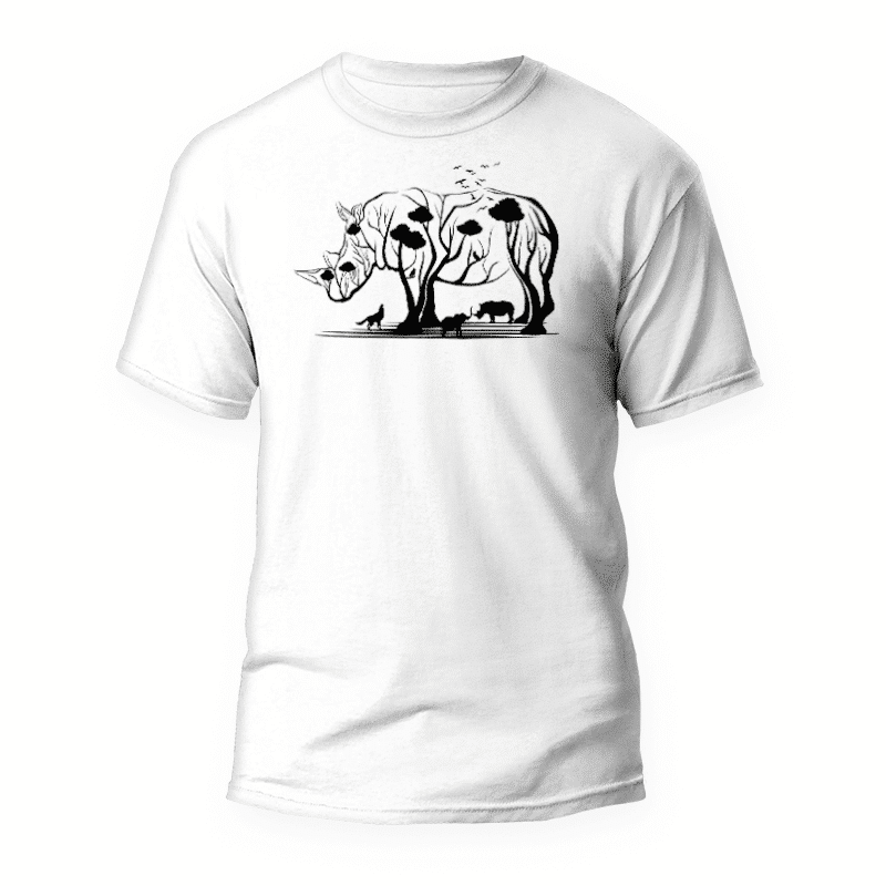 Rinoceronte Ramas T-shirt 1 Camiseta Rinoceronte Ramas