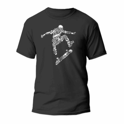 Camiseta Skater saltando