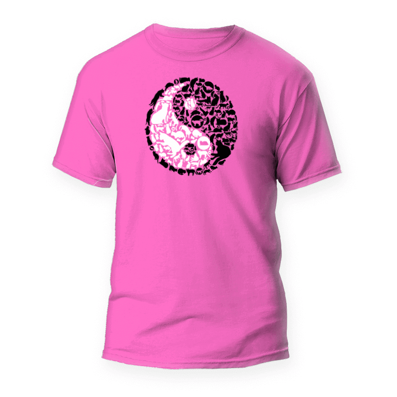 Yin Yang gatitos T-Shirt 1 Camiseta Yin Yang gatitos