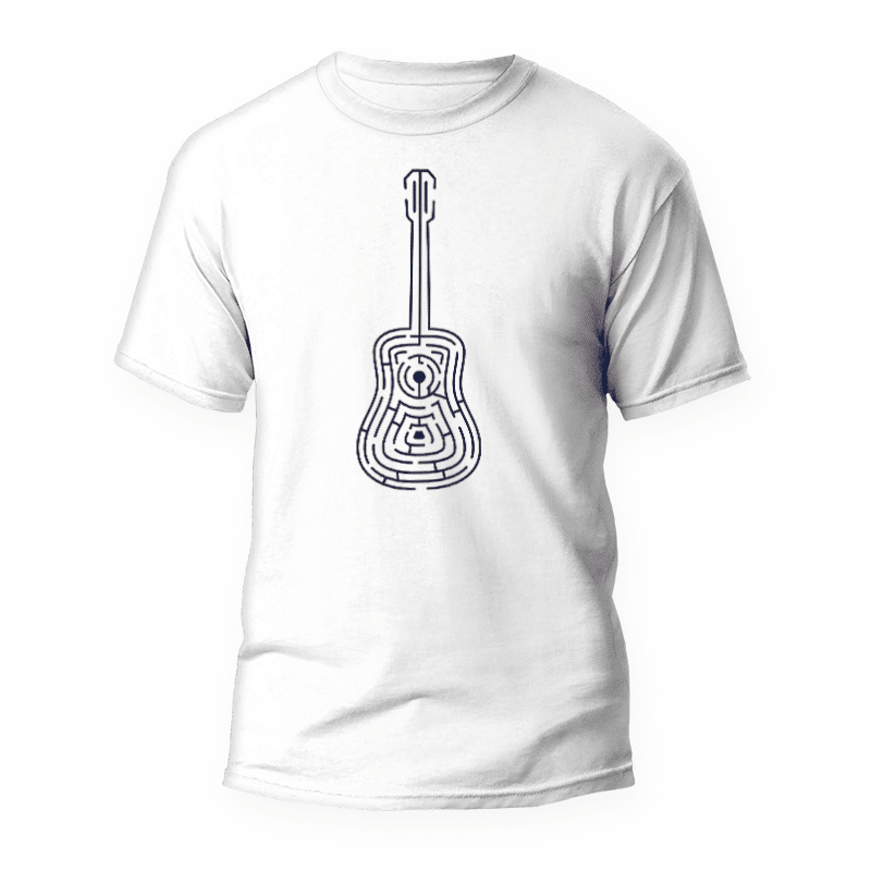 Guitarra líneas T-shirt 1 Camiseta Guitarra líneas