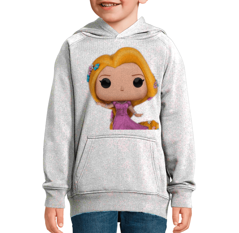 Dessuadora infantil Rapunzel gris 1 Sudadera infantil Rapunzel gris