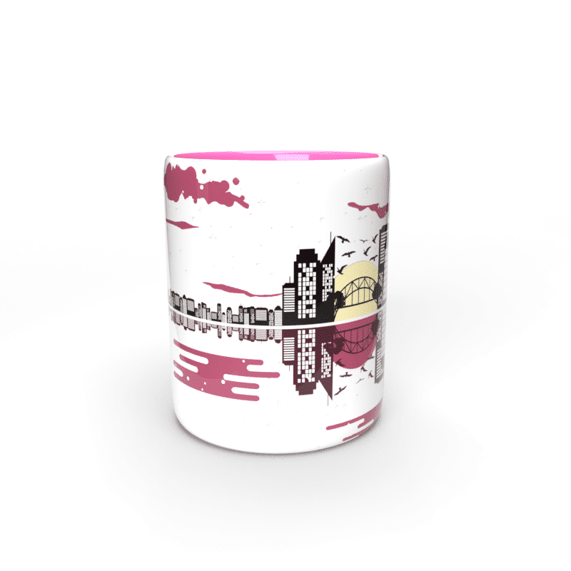 Taza Rosa Ciudad Guitarra 3 Taza Rosa Ciudad Guitarra
