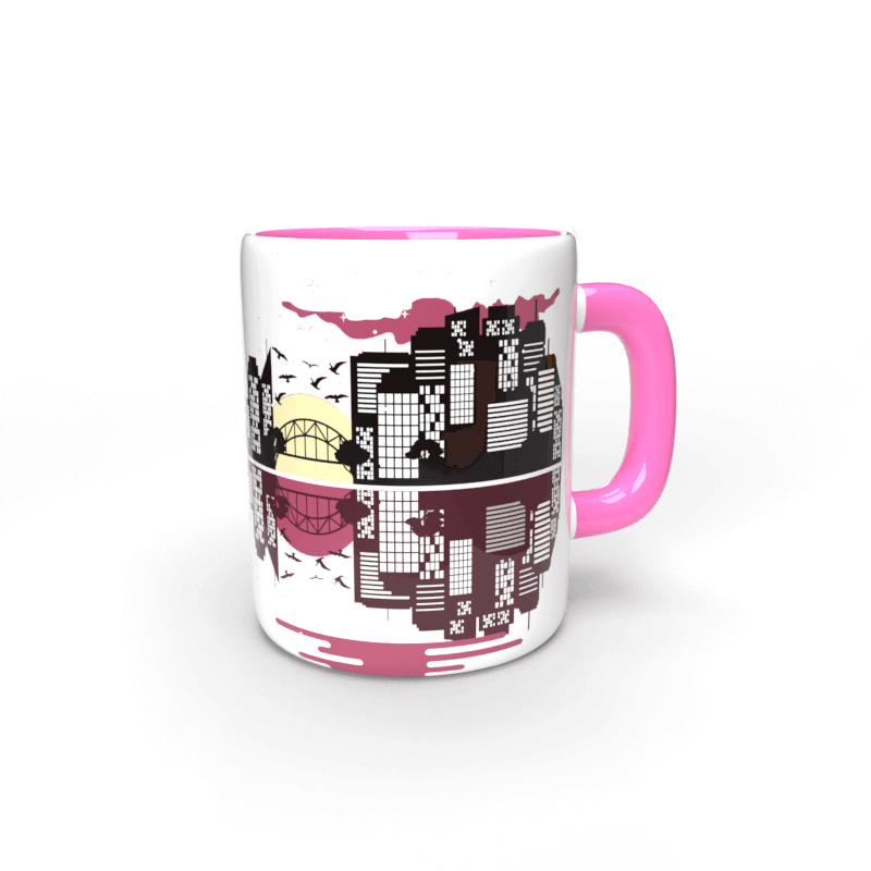 Taza Rosa Ciudad Guitarra 1 Taza Rosa Ciudad Guitarra