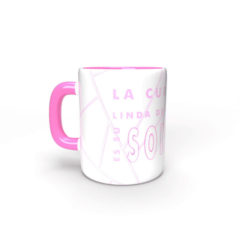 Taza Rosa La curva más linda 2 Taza Rosa La curva mas linda