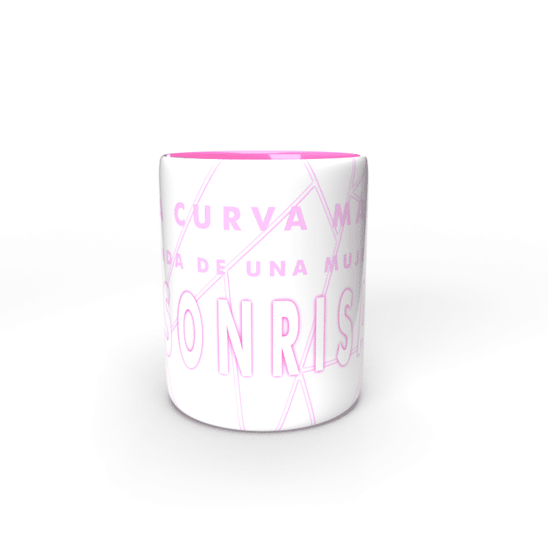 Taza Rosa La curva más linda 1 Taza Rosa La curva mas linda