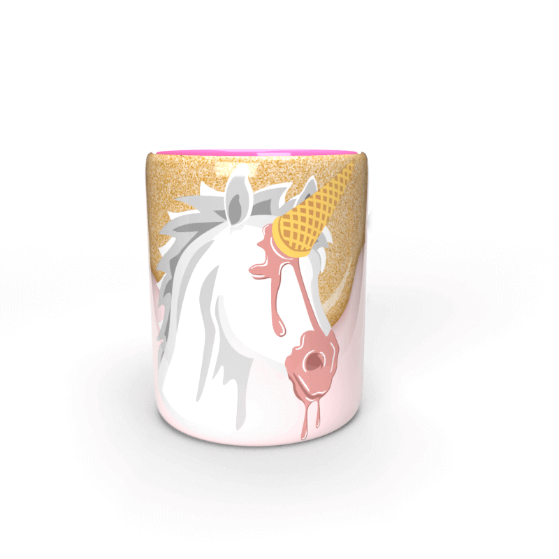 Eis-Einhorn Tasse 1 Taza Unicornio Helado