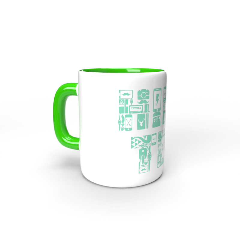 Taza verde Hipster 2 Taza verde Hipster