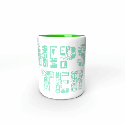 Tazas personalizadas 143 Taza verde Hipster