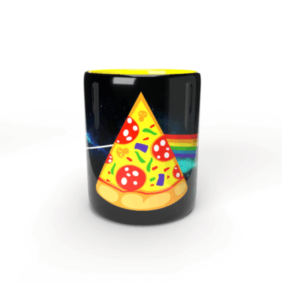 Taza amarilla Pizza Pink Floyd