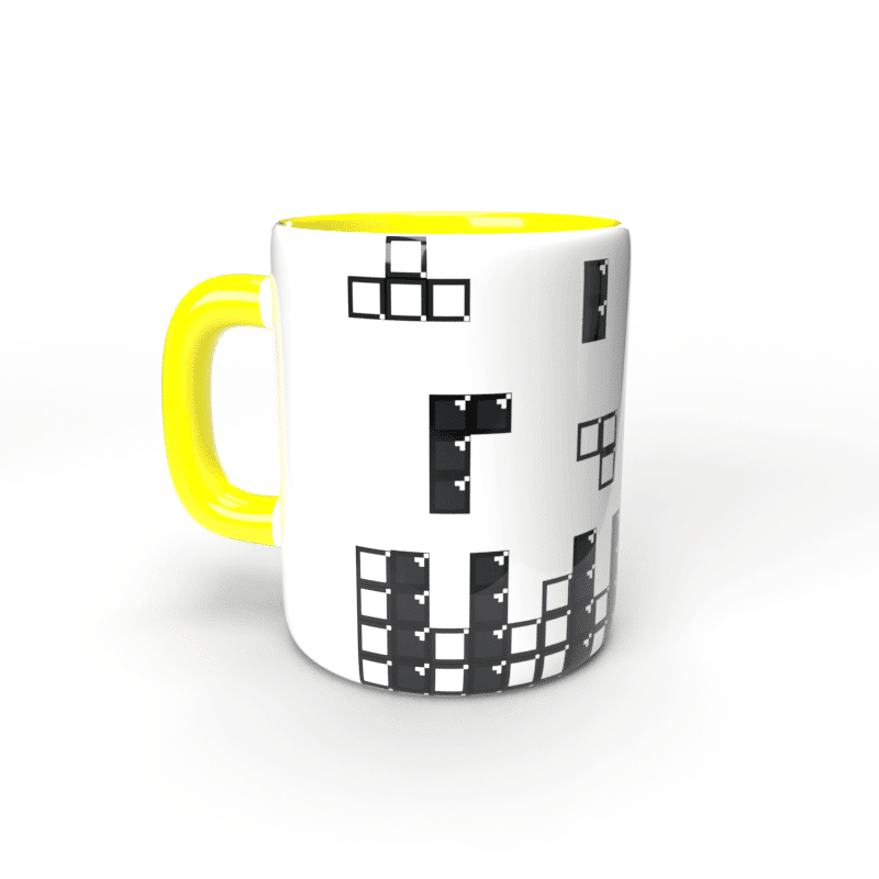 Tetris Piano tassa groga 3 Taza amarilla Tetris Piano