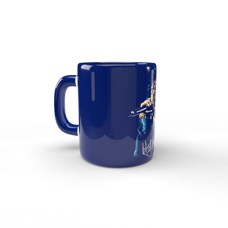 Mick Jagger tassa blava 3 Taza azul Mick Jagger
