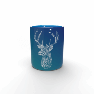 Taza azul Ciervo
