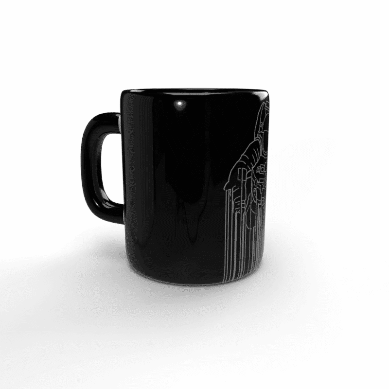 Taza negra Astronauta 2 Taza negra Astronauta