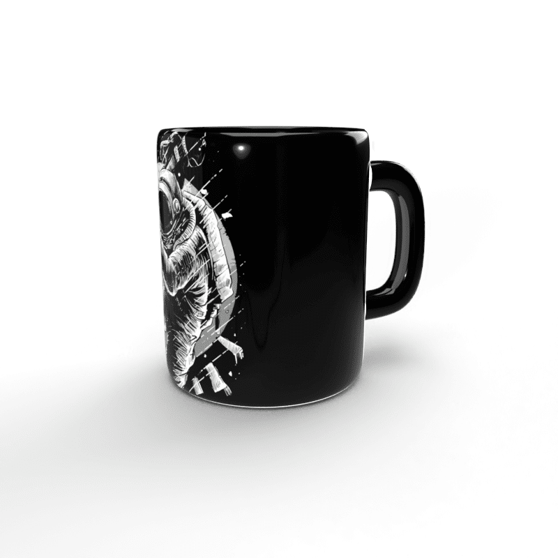 Guitarist Astronaut Black Mug 2 Taza negra Astronauta guitarrista