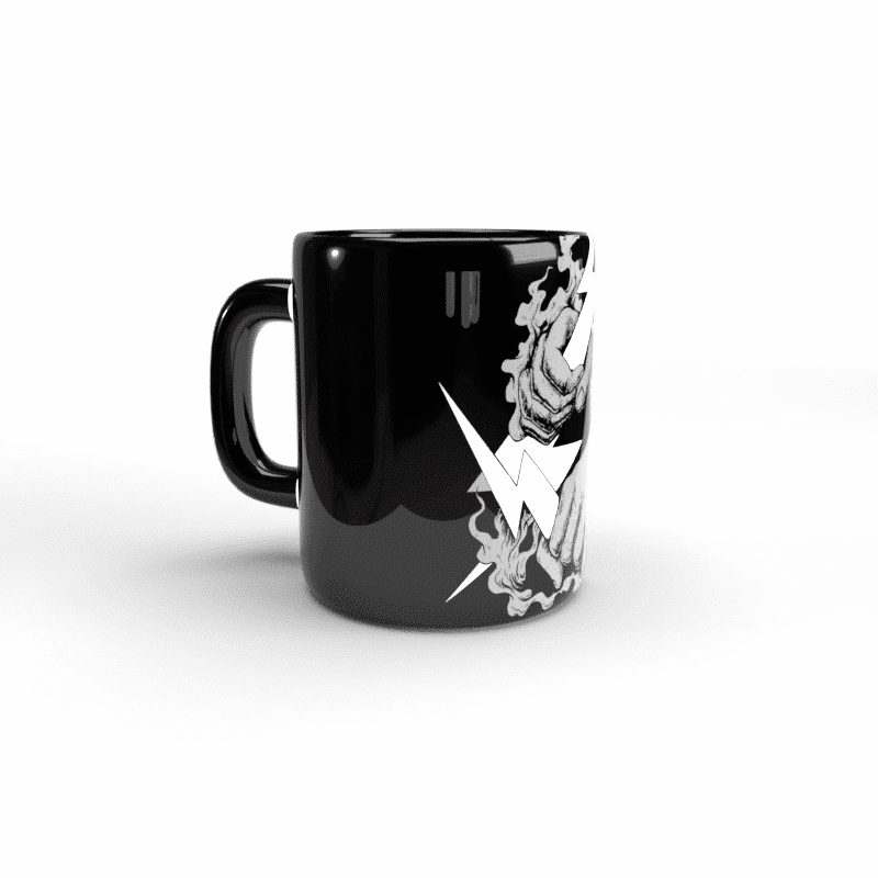 Taza negra Atrapando relámpagos 3 Taza negra Atrapando relámpagos