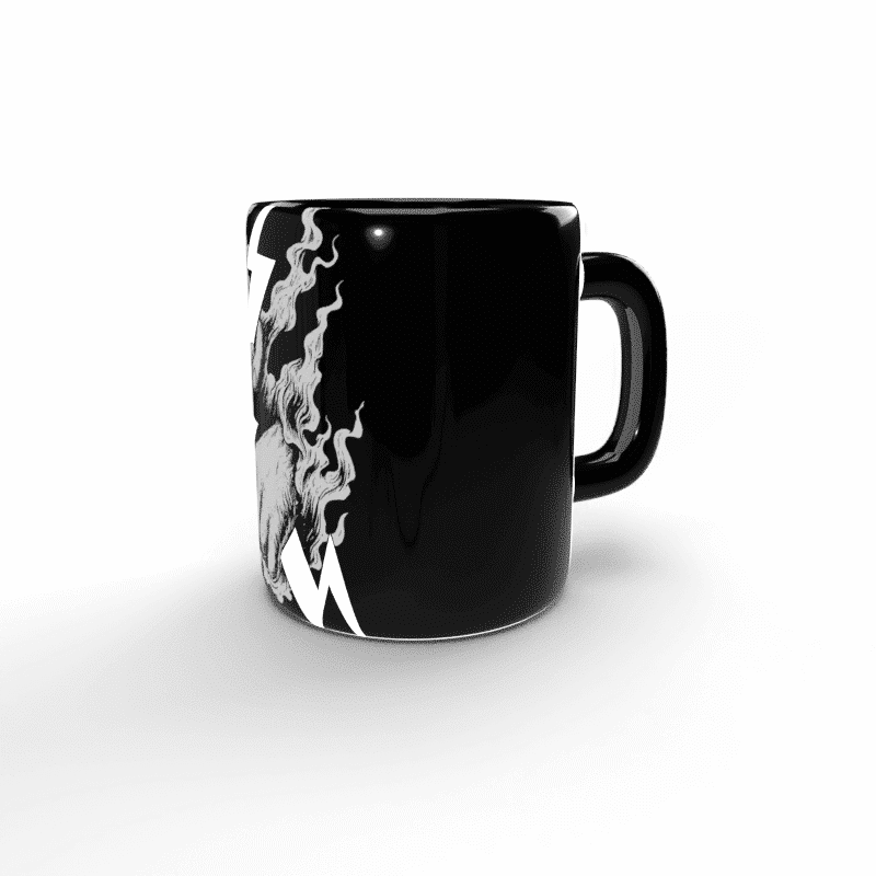 Taza negra Atrapando relámpagos 2 Taza negra Atrapando relámpagos