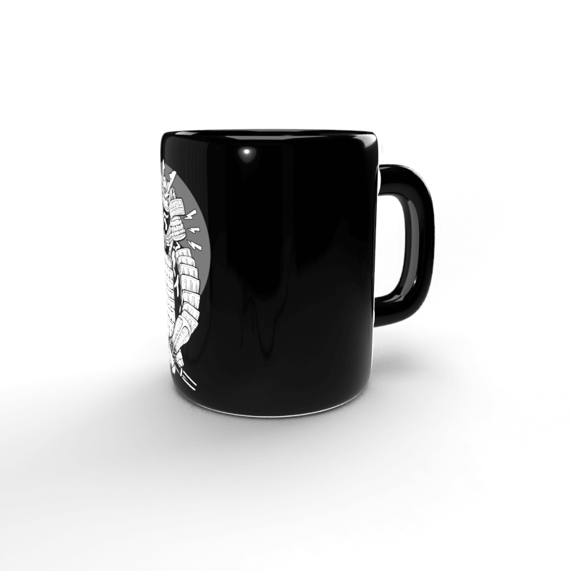 Taza negra Samurai Radiocassette 2 Taza negra Samurai Radiocassette