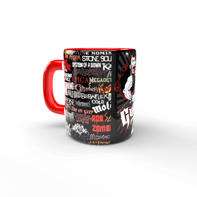 Guitar Hero rote Tasse 2 Taza roja Guitar Hero