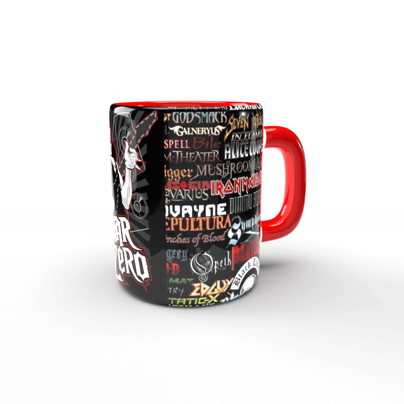 Guitar Hero rote Tasse 3 Taza roja Guitar Hero