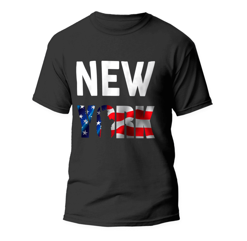 Bandera New York T-shirt 1 Camiseta Bandera New York
