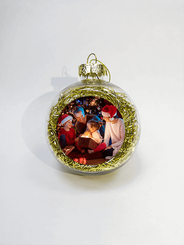 Boles de Nadal personalitzades de color daurat 1 Bola de Navidad personalizada