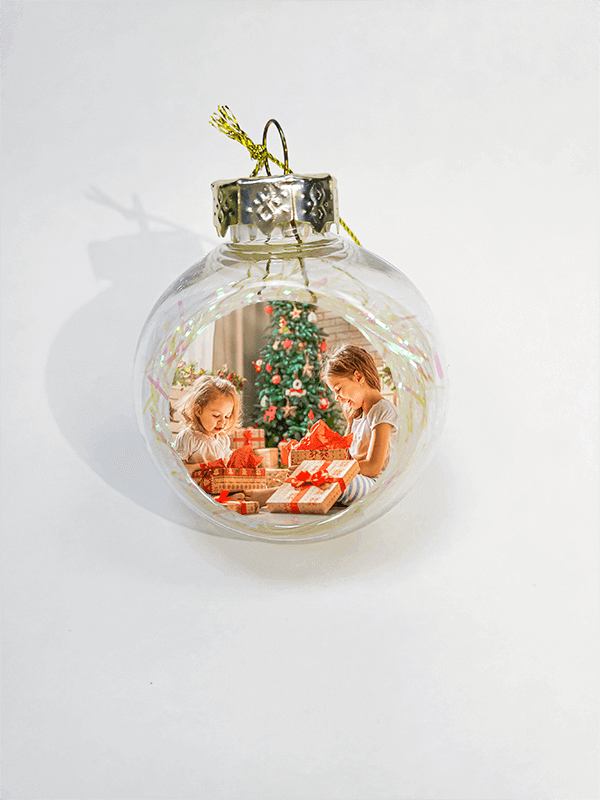Personalisierte weiße Weihnachtskugeln 1 Bola de Navidad personalizada