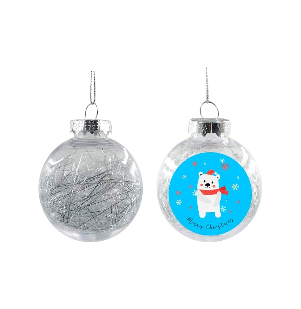 Bolas de Navidad personalizadas de color plateado 2 Bolas de Navidad personalizadas de color plateado - Imagen 2