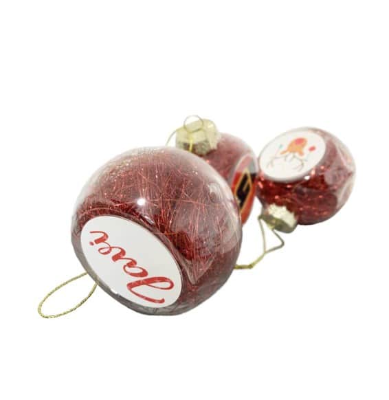 Personalisierte rote Weihnachtskugeln 2 Personalisierte rote Weihnachtskugeln – Bild 2