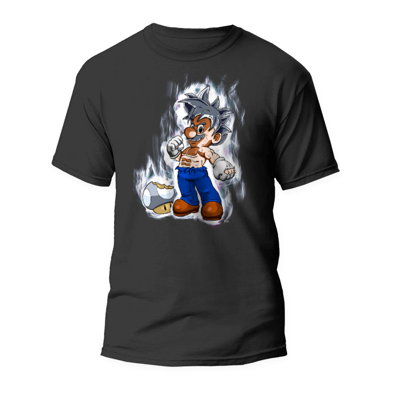 del fontanero ultra instinto T-shirt 1 Camiseta Mario Bros Super Saiyan