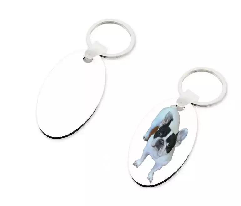 Custom oval wooden keyring 1 Custom oval wooden keyring