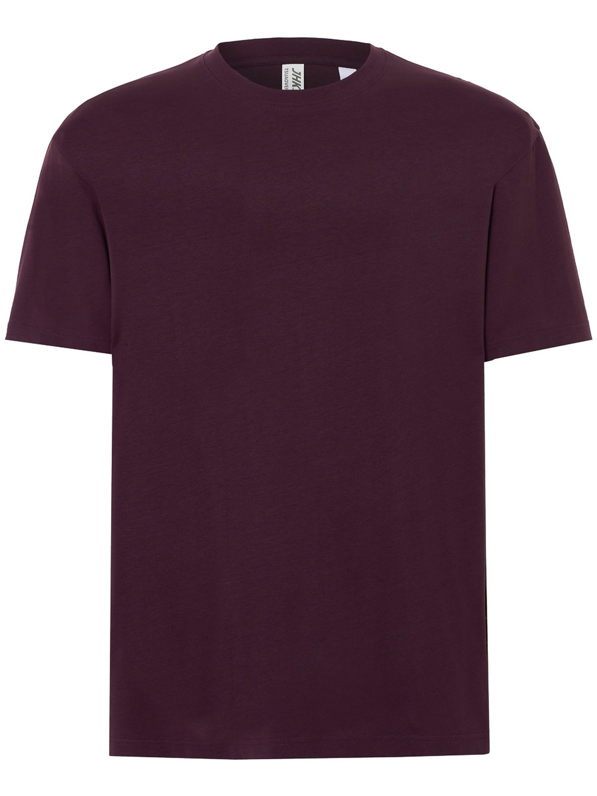 Samarreta oversize personalitzada 27 Camiseta oversize unisex color berenjena, vista frontal de la prenda