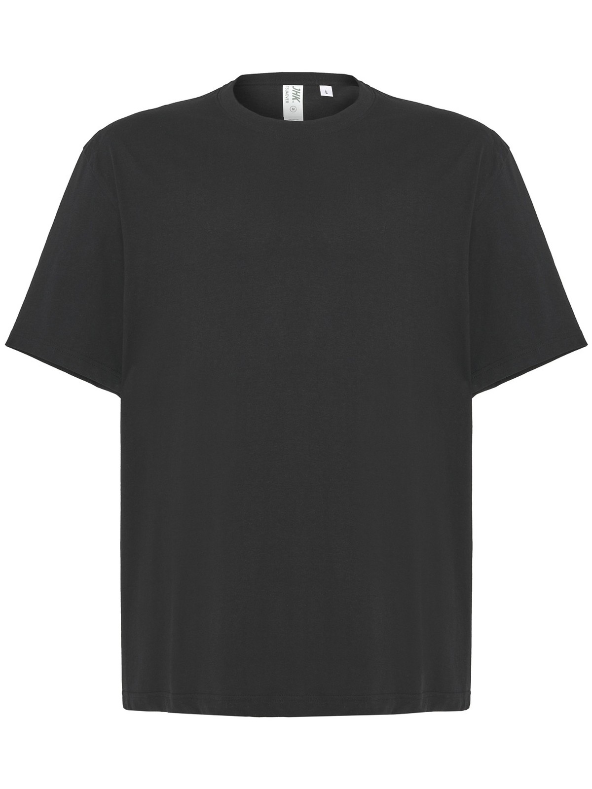 Samarreta oversize personalitzada 33 Camiseta oversize unisex color negro, vista frontal de la prenda