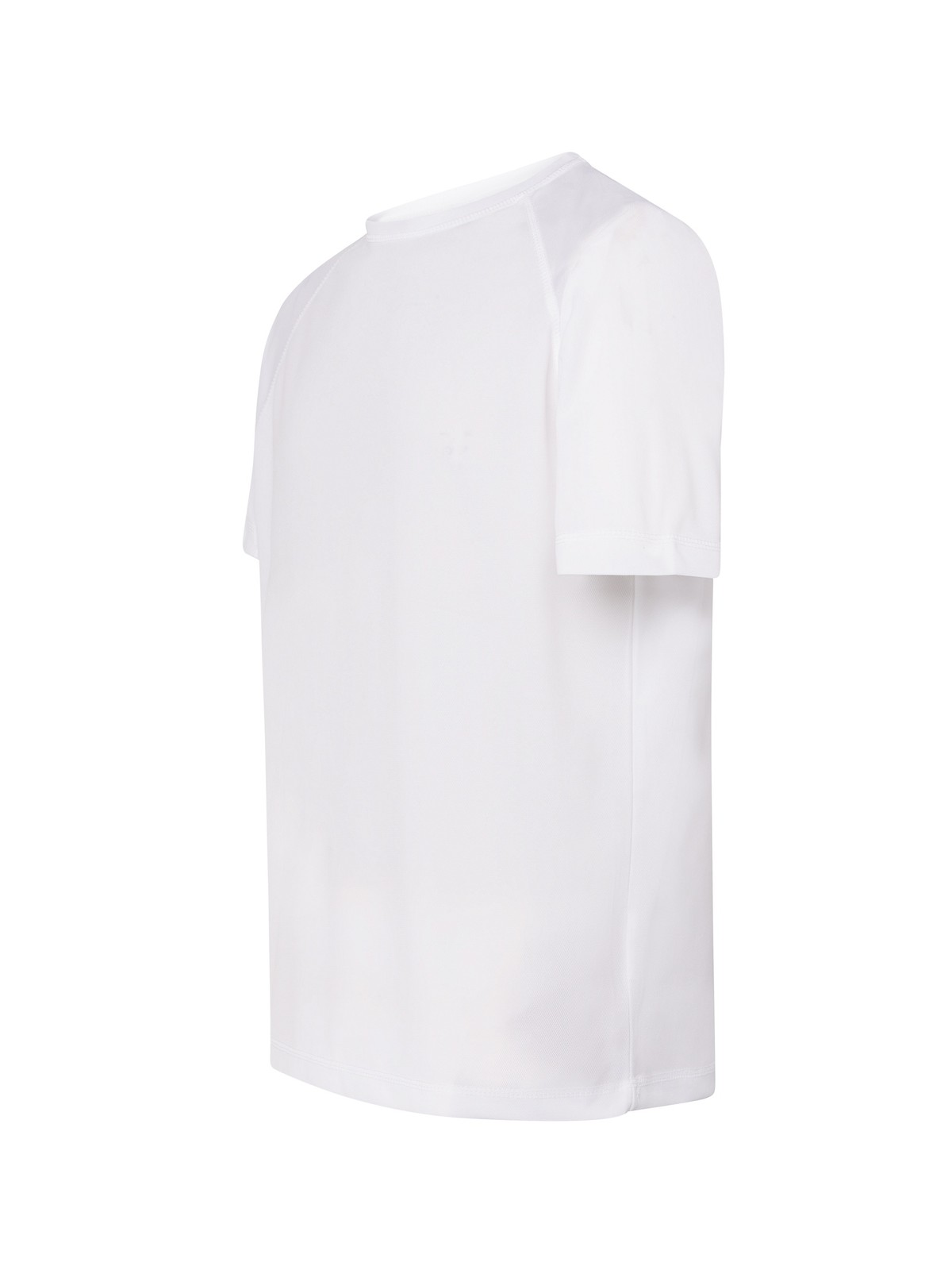Samarreta tècnica personalitzada home 4 Camiseta técnica blanco para personalizar — prenda vista lateral