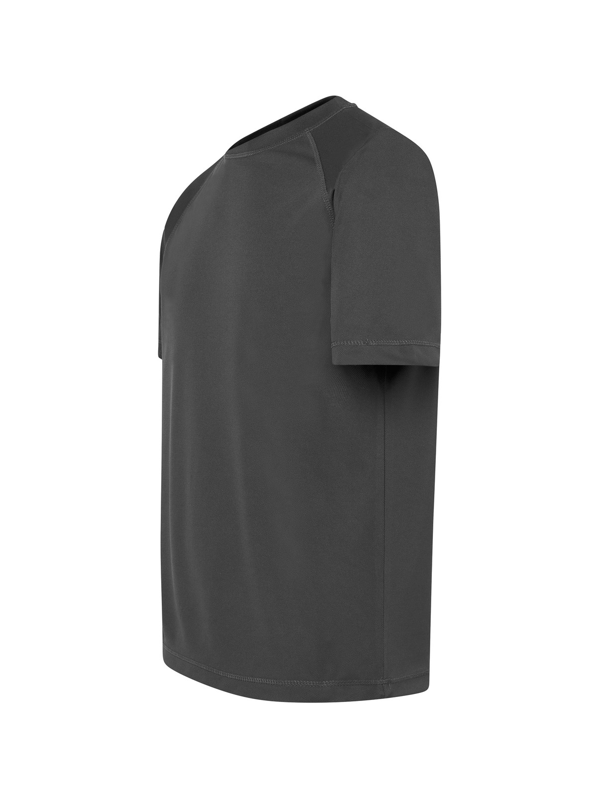 Samarreta tècnica personalitzada home 19 Camiseta técnica grafito para personalizar — prenda vista lateral