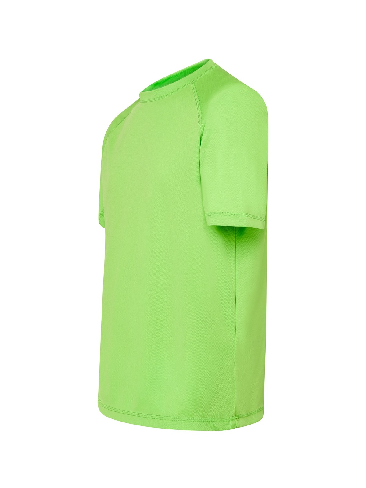 Samarreta tècnica personalitzada home 25 Camiseta técnica lima para personalizar — prenda vista lateral