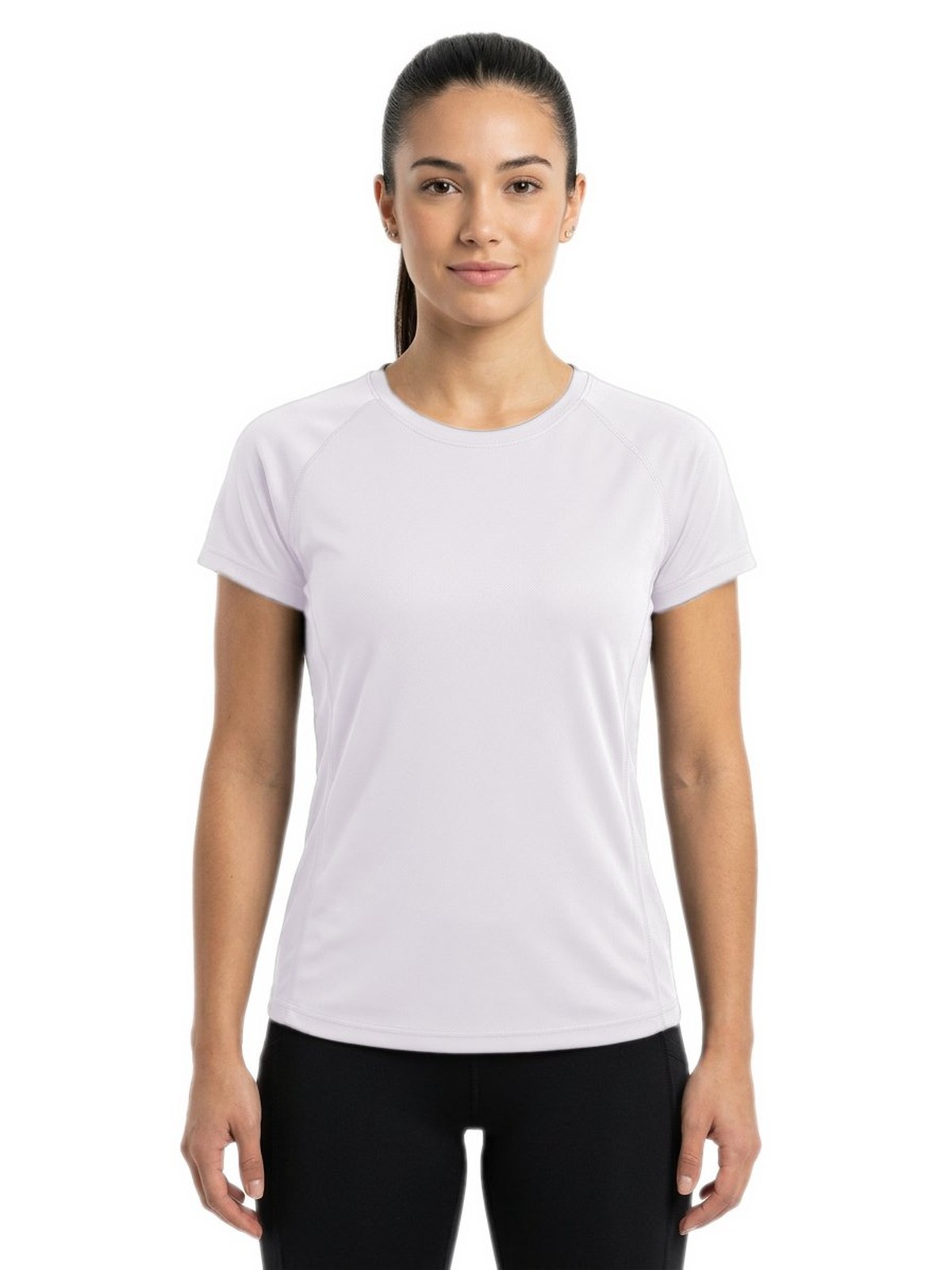 Personalisiertes Funktionsshirt Damen 2 Camiseta técnica personalizada para mujer blanco — modelo vista delantera