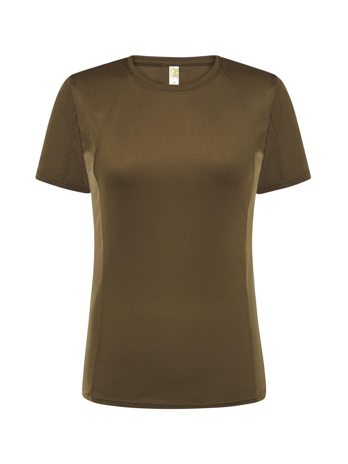 Personalisiertes Funktionsshirt Damen 18 Camiseta técnica personalizada para mujer caqui — prenda vista delantera