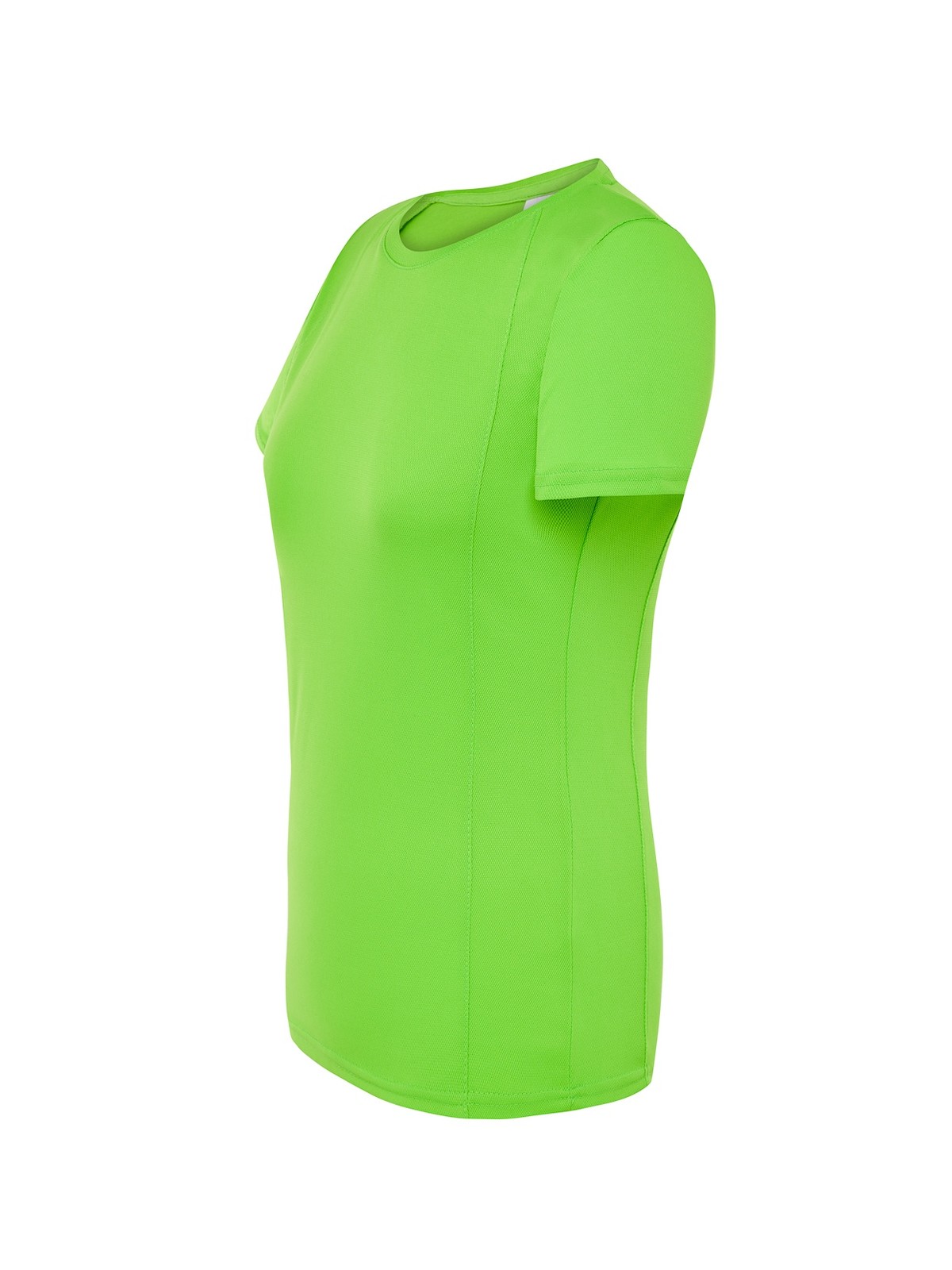 Personalisiertes Funktionsshirt Damen 37 Camiseta técnica personalizada para mujer lima flúor — prenda vista lateral