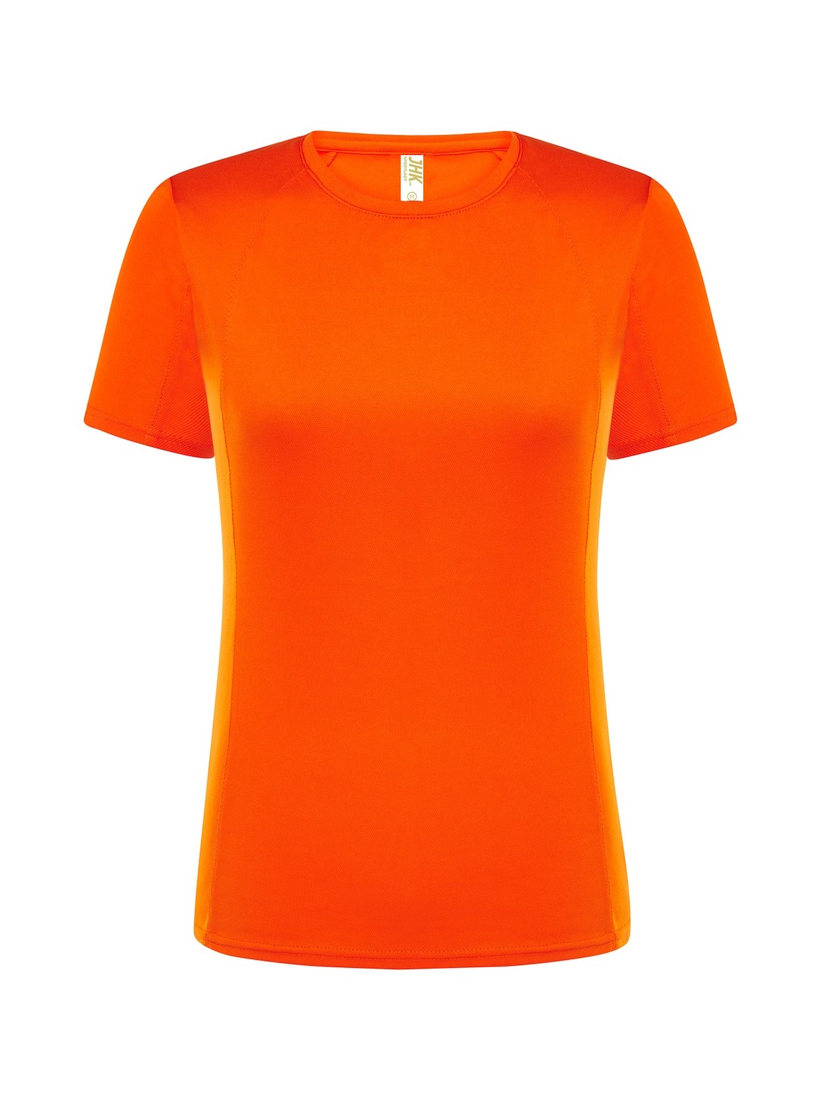 Personalisiertes Funktionsshirt Damen 21 Camiseta técnica personalizada para mujer naranja — prenda vista delantera