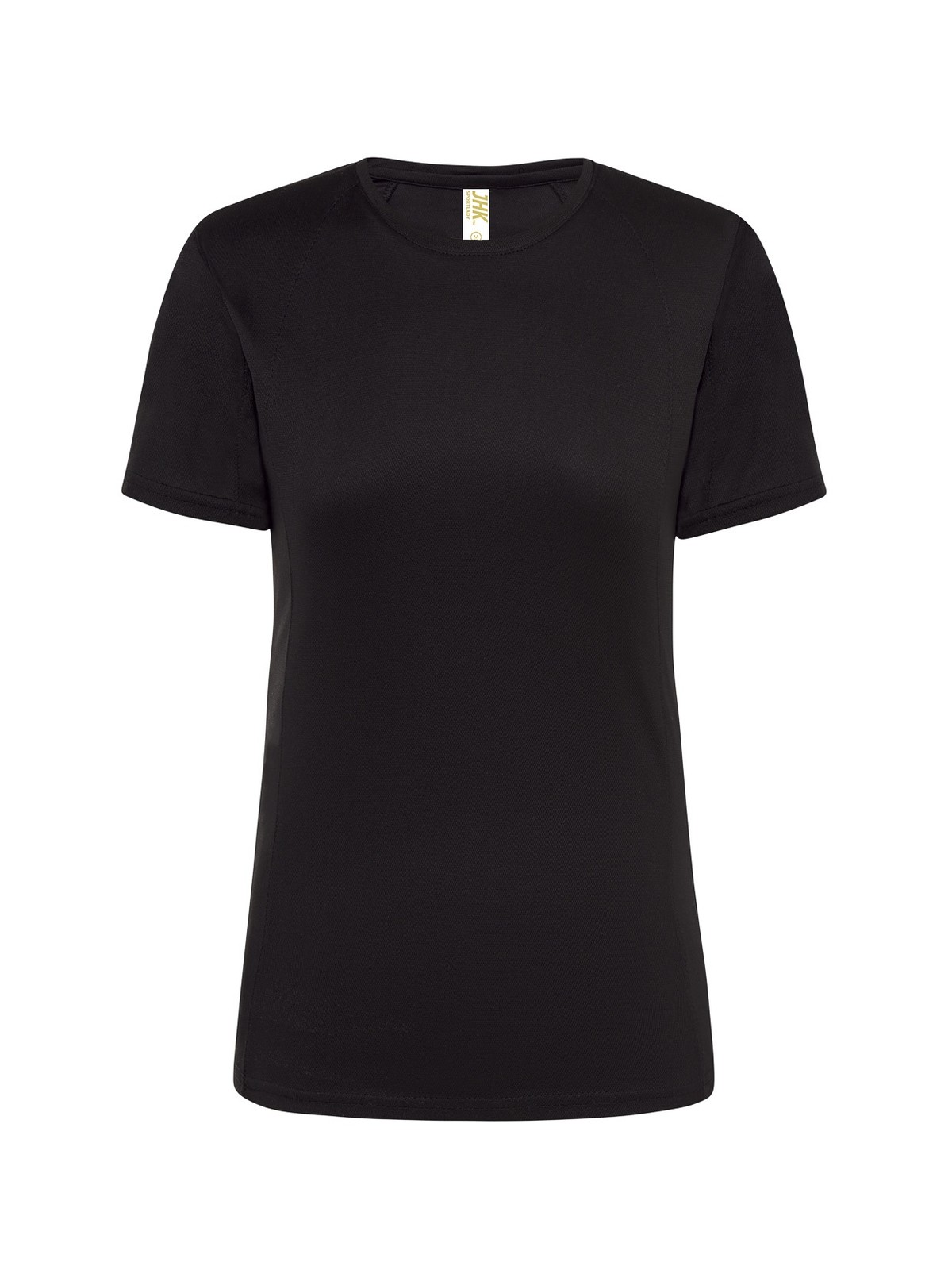 Personalisiertes Funktionsshirt Damen 6 Camiseta técnica personalizada para mujer negro — prenda vista delantera