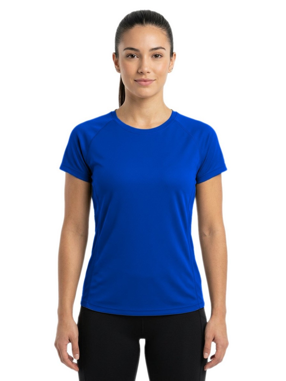 Personalisiertes Funktionsshirt Damen 14 Camiseta técnica personalizada para mujer azul royal — modelo vista delantera